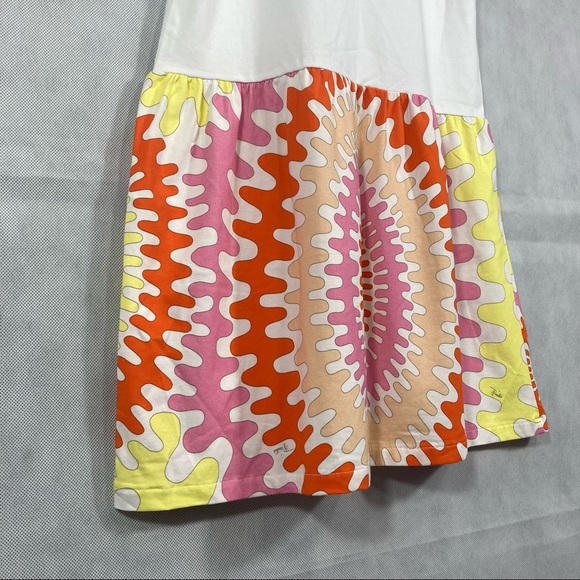 NWT Emilio Pucci Junior Graphic Logo Print Midi Dress - Picture 5 of 10